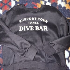 Black Dive Bar Graphic crewneck